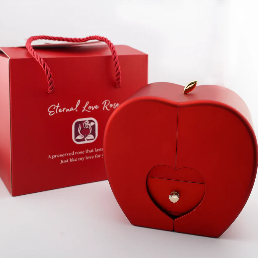 Caja Rosa Preservada para Regalo